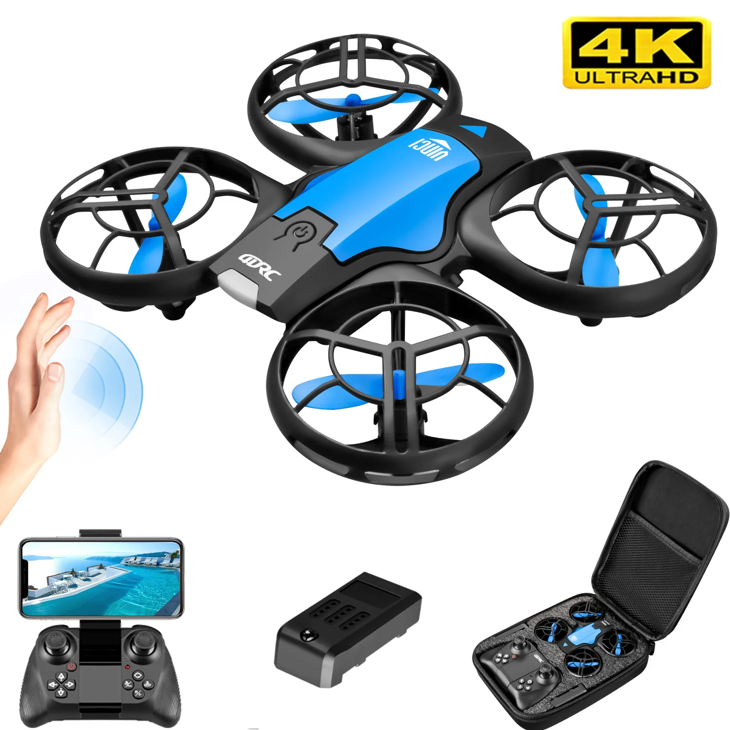 Drone Camera Wide Angle - Nuevo Mini Dron V8 4K Profesional