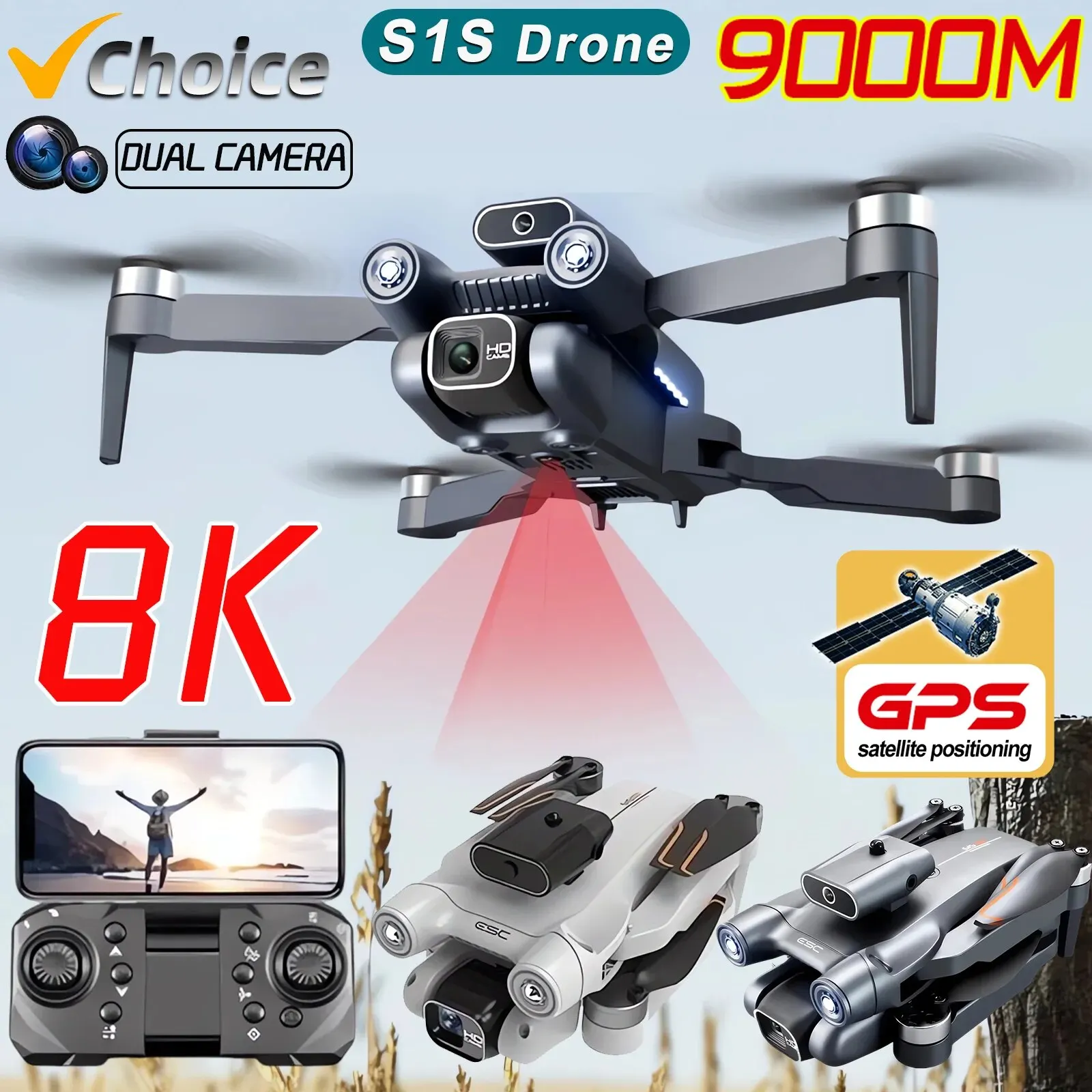 Drone Camera Professional - Dron con Motor sin escobillas profesional
