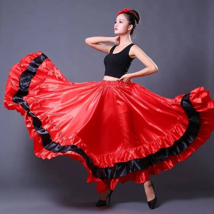 Drone Camera Stabilized - Falda Gitana Española de Flamenco, Poliéster