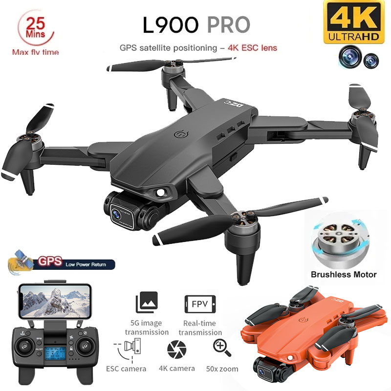 Drone Camera Night Vision - L900 Pro GPS Drone 4K profesional