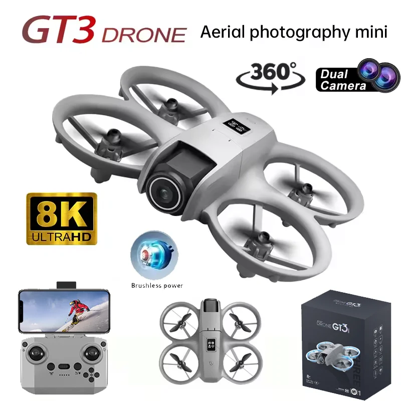 Drone Camera With Gimbal - Dron GT3 Original 8K GPS HD