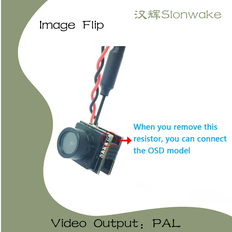 Drone Camera Wide Angle - Slonwake 5.8G 48CH 25mW FPV VTX