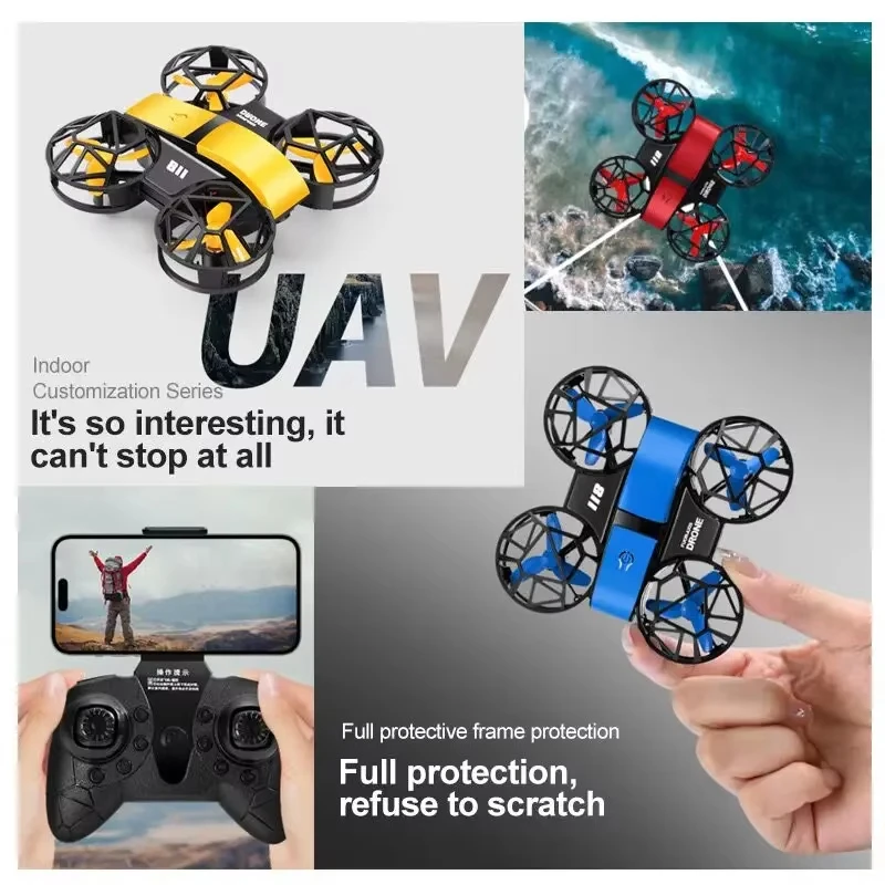 Drone Camera Wide Angle - Mini Dron D12 4k Profesional con