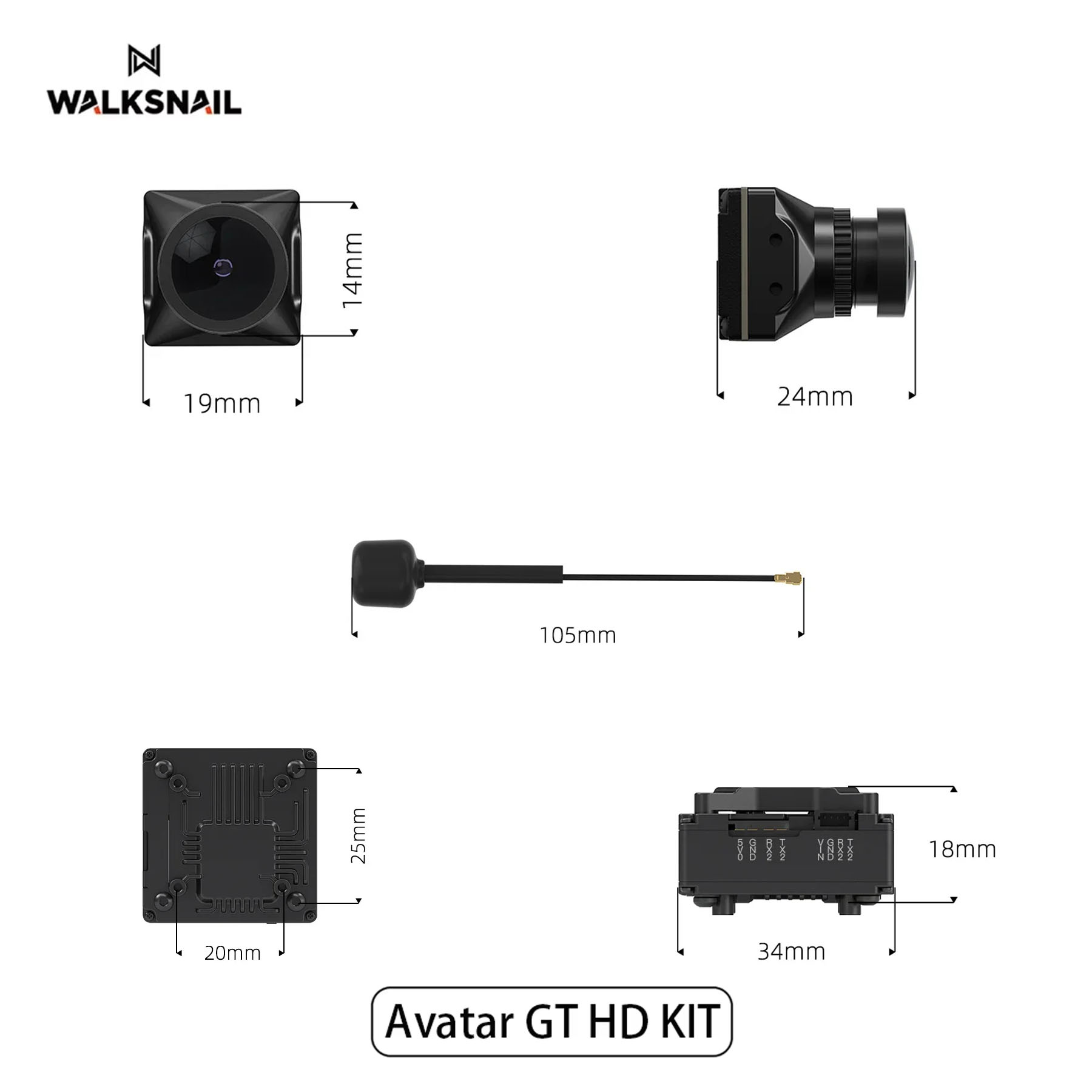 Walksnail Avatar GT HD KIT 2W  - Drone Camera Hd reseña y precio
