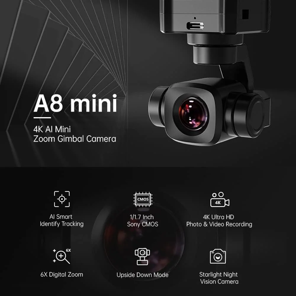 Cámara con Gimbal SIYI A8 Mini - Drone Camera Vlog reseña y precio