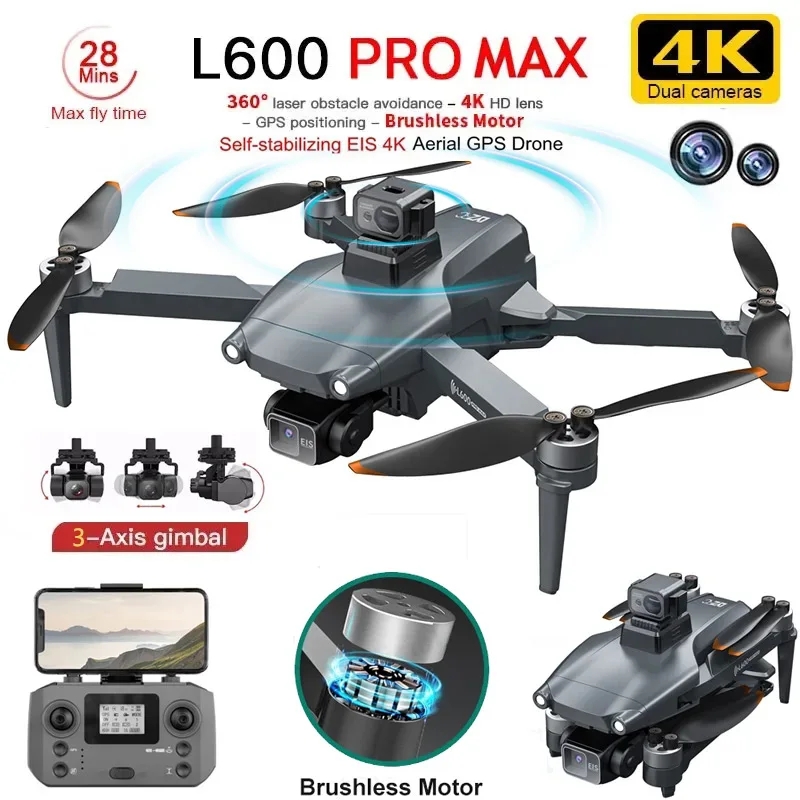 L600 PRO MAX GPS Drone profesi - Drone Camera Night Vision reseña y precio