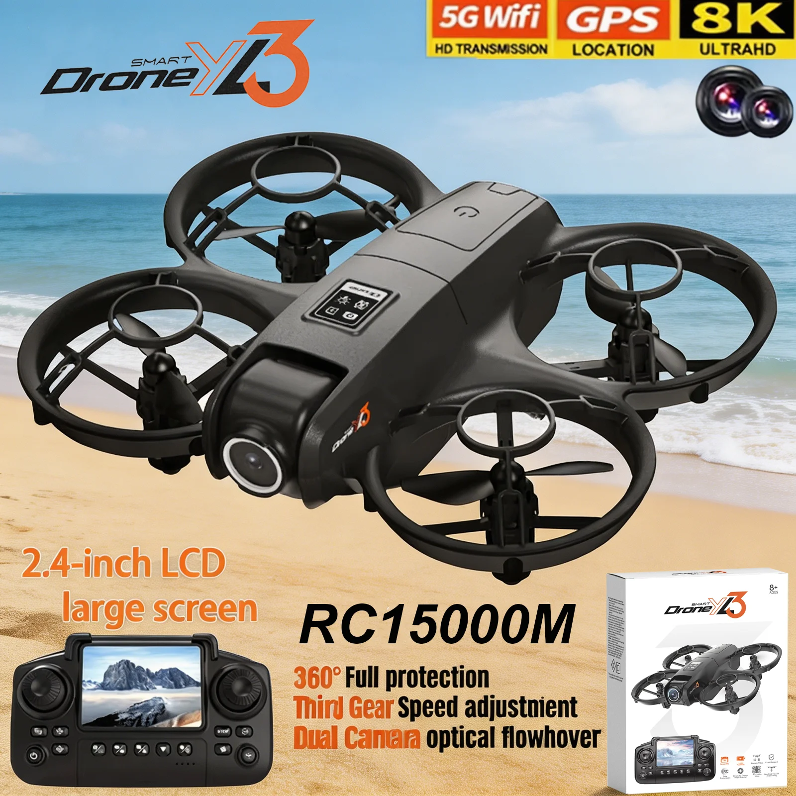 Nuevo Dron RC YL3 8K 1080P con - Drone Camera Wide Angle reseña y precio