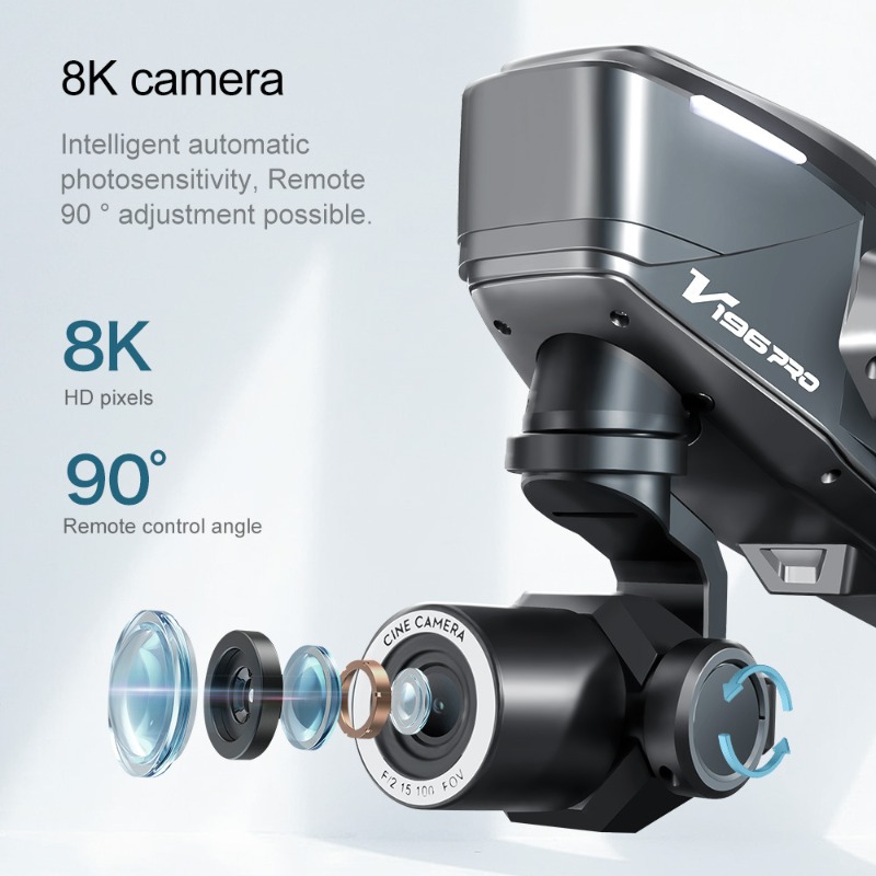 2025 V196 Dron automático para - Drone Camera With Gimbal reseña y precio